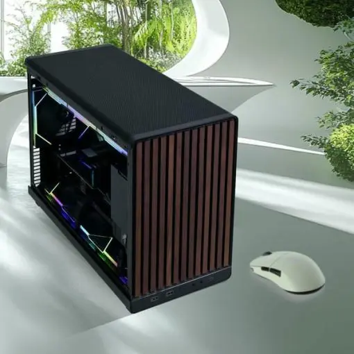 Lian Li DAN A3-mATX - Wood Front & Side Tempered Glass Panel Edition, M-ATX Case