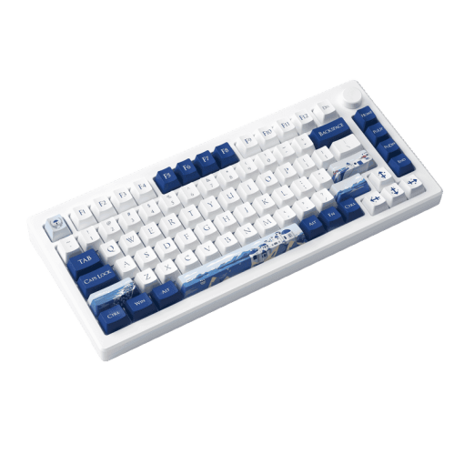 AKKO MOD007B-HE PC Santorini Sakura Pink Magnetic Switch Keyboard - 75%, RGB backlit, USB Type C 8K Hz Polling Rate Rapid Trigger