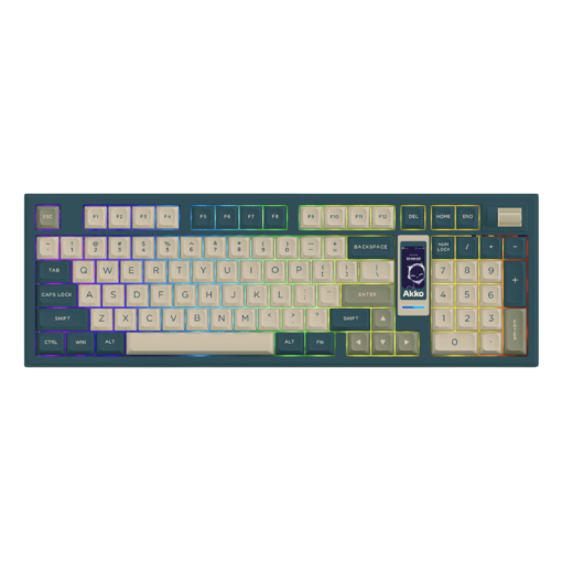 AKKO 5098B Ink Green Keyboard - 98%, TFT LCD screen, Multi-modes, Gasket mount, PBT Dye-Sub Keycaps, Hotswap, 8000mAh