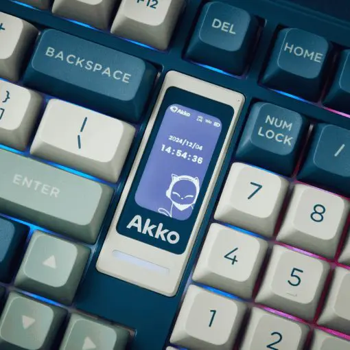 AKKO 5098B Ink Green Keyboard - 98%, TFT LCD screen, Multi-modes, Gasket mount, PBT Dye-Sub Keycaps, Hotswap, 8000mAh