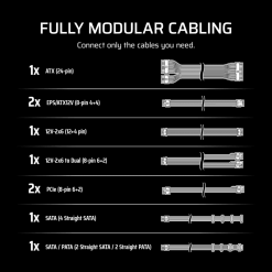 CORSAIR RMe Series RM1000e White ATX 3.1 PCIe 5.1 (2025) Fully Modular PSU - 12V‑2×6 (GPU), 1000 Watt, 80 plus Gold, Low-Noise 10 CP 9020297 NA 05