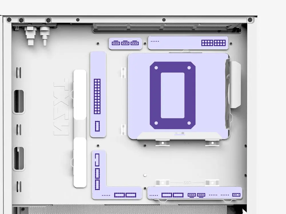 NZXT H3 Flow White MATX Airflow Case - All White, 1x F120Q (CV) Fan 26 H3 Back Connect Ready
