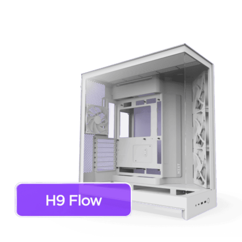 NZXT H9 Flow RGB Black Large Dual-Chamber Mid-Tower ATX Airflow Case 20 H9 Built to Flow 1