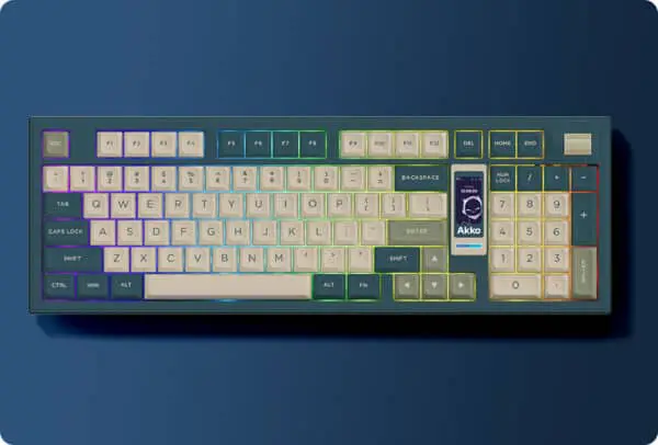 AKKO 5098B Ink Green Keyboard - 98%, TFT LCD screen, Multi-modes, Gasket mount, PBT Dye-Sub Keycaps, Hotswap, 8000mAh 33 Ink Green 5098B XQ XT GX 1 600x406 1