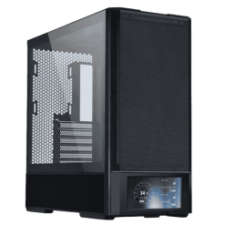 Lian Li LANCOOL 207 Digital Black Case - 6.5" LCD Screen, 2x140mm PWM front, 2x120mm PWM bottom fans pre-Installed