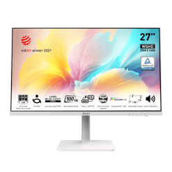 MSI Modern MD272QXPW Monitor - 27 inch, IPS16:9 WQHD (2560 x 1440) 100Hz 1ms (MPRT)