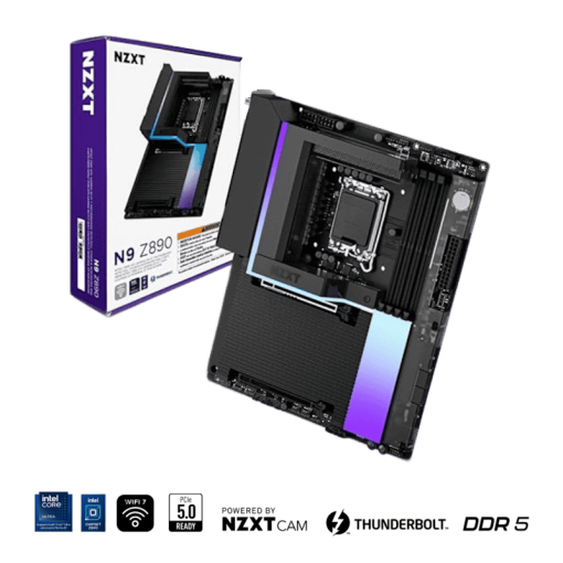 NZXT N9 Z890 Black Wi-Fi 7 Mainboard - Full Cover & RGB (N9-Z89XT-B1)