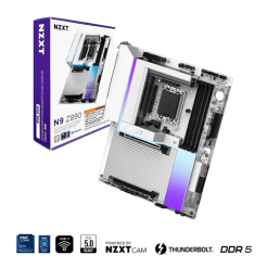 NZXT N9 Z890 White Wi-Fi 7 Mainboard - Full Cover & RGB (N9-Z89XT-B1)