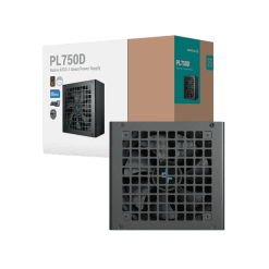 Deepcool PL-D series PL750D PSU - 750W, 80Plus Bronze, ATX12V V3.1 PCIe 5.1 (R-PL750D-FC0B-EU-V2)