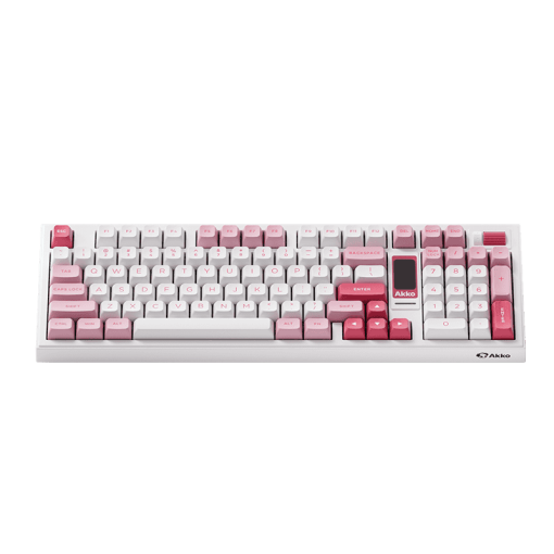 AKKO 5098B Prunus Lannesiana Keyboard - 98%, TFT LCD screen, Multi-modes, Gasket mount, PBT Dye-Sub Keycaps, Hotswap, 8000mAh