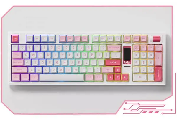 AKKO 5098B Prunus Lannesiana Keyboard - 98%, TFT LCD screen, Multi-modes, Gasket mount, PBT Dye-Sub Keycaps, Hotswap, 8000mAh 37 Prunus Lannesiana 5098B XQ XT 1 600x406 1