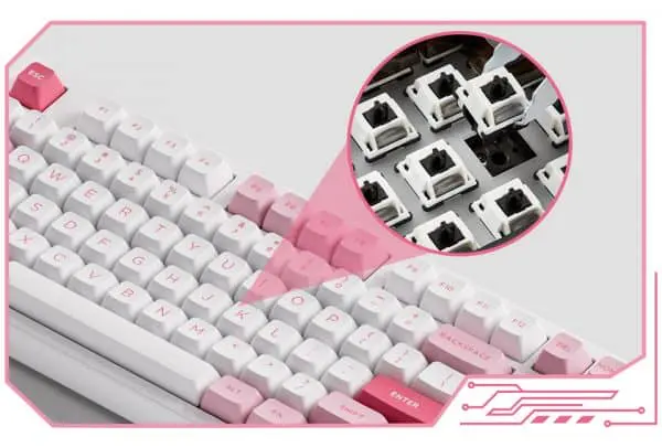 AKKO 5098B Ink Green Keyboard - 98%, TFT LCD screen, Multi-modes, Gasket mount, PBT Dye-Sub Keycaps, Hotswap, 8000mAh 52 Prunus Lannesiana 5098B XQ XT 3 600x406 1