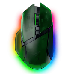 Razer Basilisk V3 Pro 35K Wireless Gaming Mouse - Phantom Green, 35000 DPI, Chroma RGB, HyperScroll Tilt Wheel