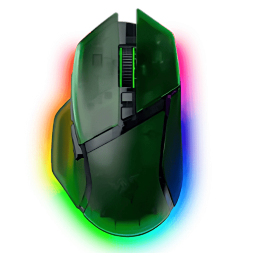 Razer Basilisk V3 Pro 35K Wireless Gaming Mouse - Phantom Green, 35000 DPI, Chroma RGB, HyperScroll Tilt Wheel