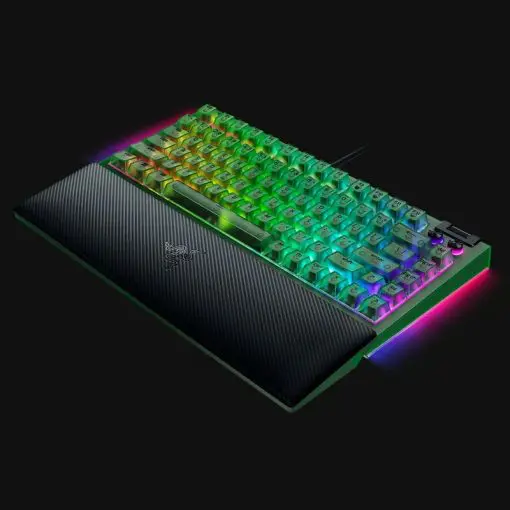 Razer BlackWidow V4 75% Phantom Green Tactile Gaming Mechanical Keyboard - Razer™ Orange Tactile Mechanical switches Gen-3