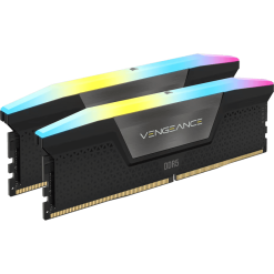 CORSAIR Vengeance RGB 96GB Memory Kit - Black, 96GB (2x48GB) DDR5, 6000MHz, CL36 DDR5 (CMH96GX5M2E6000C36) 12 Vengeance RGB DDR5 2UP BLACK 01