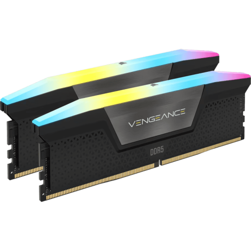 CORSAIR Vengeance RGB 96GB Memory Kit - Black, 96GB (2x48GB) DDR5, 5600MHz, CL40 DDR5 (CMH96GX5M2B5600C40)