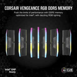 CORSAIR Vengeance RGB 96GB Memory Kit - Black, 96GB (2x48GB) DDR5, 6000MHz, CL36 DDR5 (CMH96GX5M2E6000C36) 17 Vengeance RGB DDR5 2UP BLACK 02