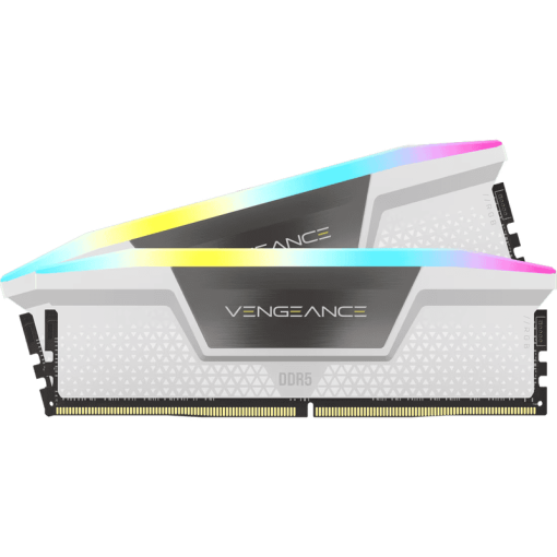 CORSAIR Vengeance RGB 32GB Memory Kit - White, 32GB (2x16GB) DDR5, 6000MHz, CL36 DDR5 (CMH32GX5M2E6000C36W)