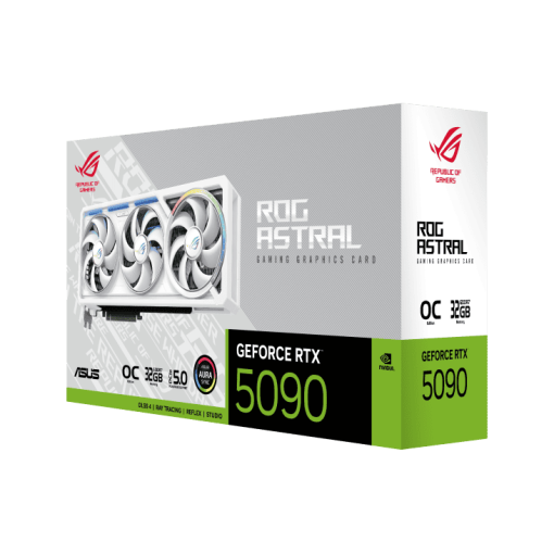 ASUS ROG Astral GeForce RTX 5090 WHITE OC Edition 32GB GDDR7 (ROG-ASTRAL-RTX5090-O32G-WHITE) Graphics Card