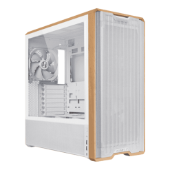 Lian Li LANCOOL 217 White Case - 170mm ARGB front fans, wood panels, USB Type-C Port, Tempered Glass Side Panel
