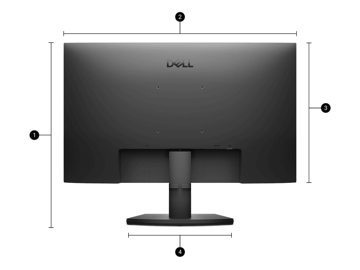 monitor se2425hm dimensions and weight l