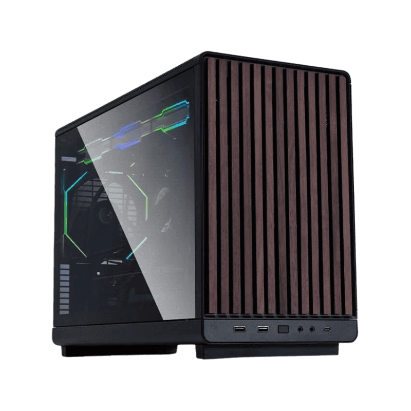 Lian Li DAN A3-mATX - Wood Front & Side Tempered Glass Panel Edition, M-ATX Case 51 side tempered glass