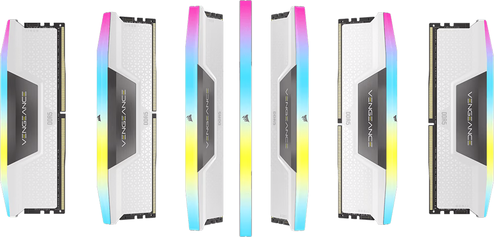 CORSAIR Vengeance RGB 96GB Memory Kit - Black, 96GB (2x48GB) DDR5, 5600MHz, CL40 DDR5 (CMH96GX5M2B5600C40) 23 vengrgbddr5 wht fast