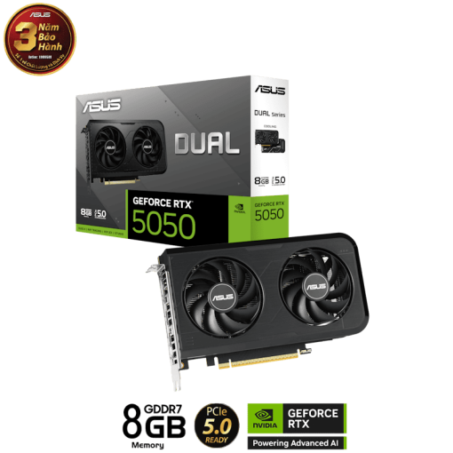 ASUS Dual GeForce RTX 5050 8GB GDDR6 (DUAL-RTX5050-8G) Graphics Card