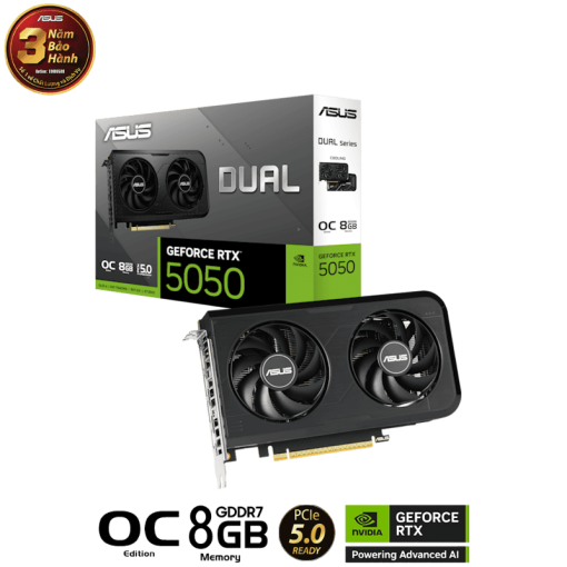 ASUS Dual GeForce RTX 5050 OC 8GB GDDR6 (DUAL-RTX5050-O8G) Graphics Card