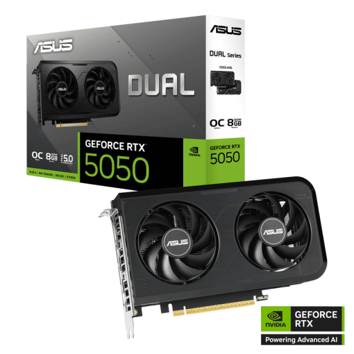 ASUS Dual GeForce RTX 5050 OC 8GB GDDR6 (DUAL-RTX5050-O8G) Graphics Card