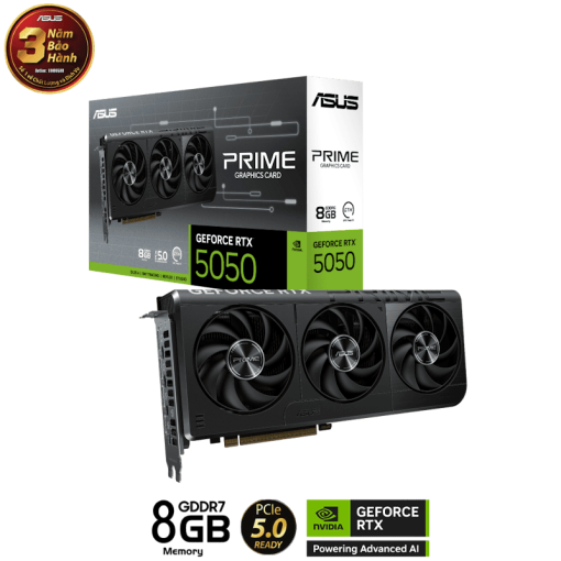 ASUS PRIME GeForce RTX 5050 8GB GDDR6 (PRIME-RTX5050-8G) Graphics Card