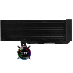 Lian Li Hydroshift II LCD-C 360N Black AIO Liquid CPU Cooler - 2.1 inch IPS 480×480 res LCD Screen