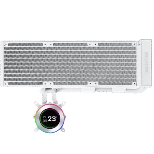Lian Li Hydroshift II LCD-C 360N White AIO Liquid CPU Cooler - 2.1 inch IPS 480×480 res LCD Screen