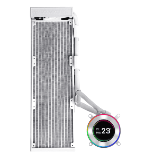 Lian Li Hydroshift II LCD-C 360N White AIO Liquid CPU Cooler - 2.1 inch IPS 480×480 res LCD Screen