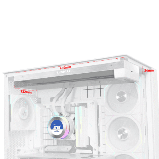 Lian Li Hydroshift II LCD-C 360N White AIO Liquid CPU Cooler - 2.1 inch IPS 480×480 res LCD Screen