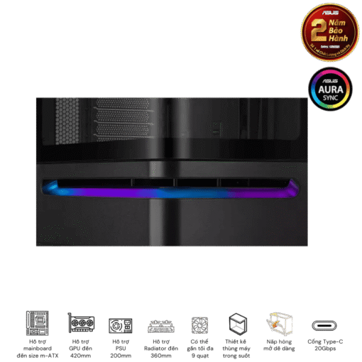 ASUS Prime AP202TG Black M-ATX Tempered Glass Case