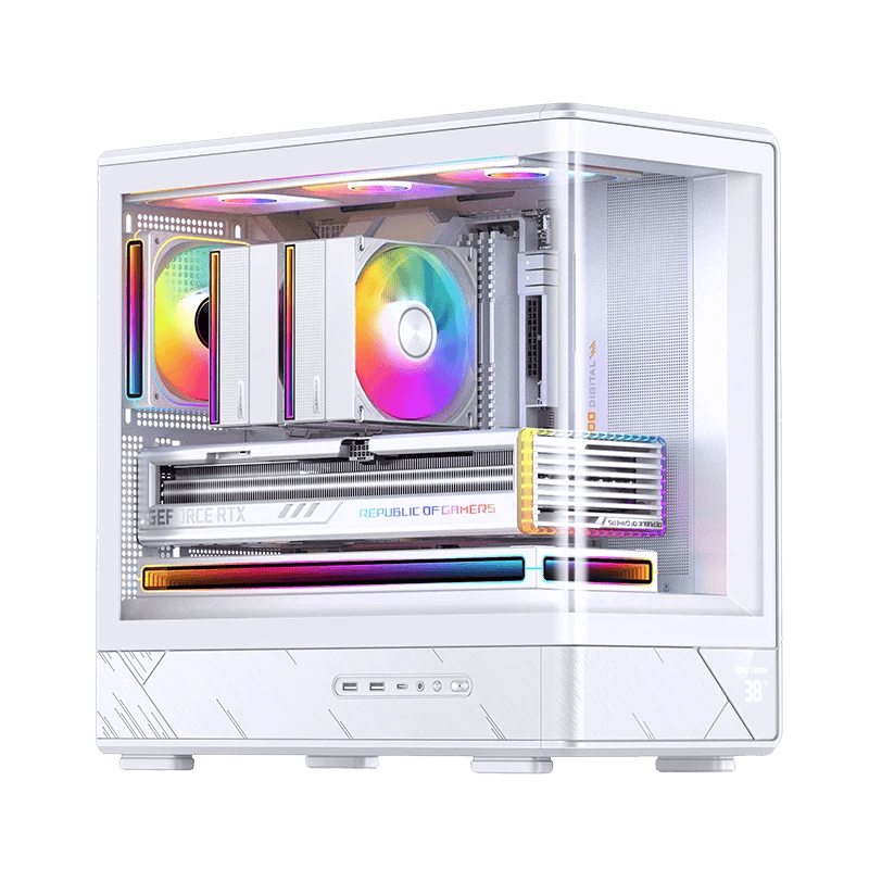 Jonsbo D200 Black One-Piece Glass Panel Micro-ATX Tower Case 33 5 2