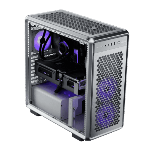Cooler Master MasterFrame 600 Silver E-ATX Case - Aluminum Frame, Magnetic Side Panels