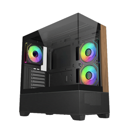 Cooler Master Elite 690 Black Wood Case - 3x 120mm ARGB included