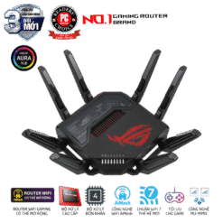 ASUS ROG Rapture GT-BE98 WiFi 7 Gaming Router - BE25000 Quad-band AiMesh, AURA RGB, 8x External antenna
