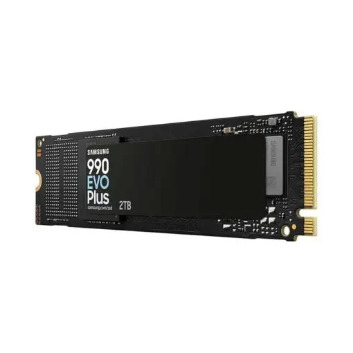 Samsung 990 EVO Plus 2TB (MZ-V9S2T0BW) SSD - M.2 2280 NVMe 2.0, PCIe Gen 4x4, Gen 5x2, 6.300 MB/s write, 7.250 MB/s read