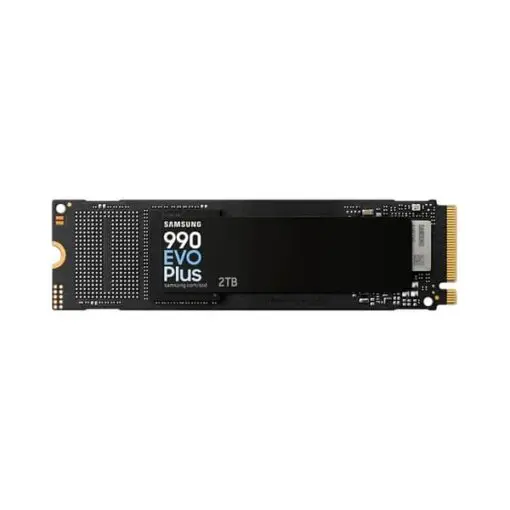 Samsung 990 EVO Plus 2TB (MZ-V9S2T0BW) SSD - M.2 2280 NVMe 2.0, PCIe Gen 4x4, Gen 5x2, 6.300 MB/s write, 7.250 MB/s read