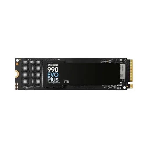 Samsung 990 EVO Plus 1TB (MZ-V9S1T0BW) SSD - M.2 2280 NVMe 2.0, PCIe Gen 4x4, Gen 5x2, 6.300 MB/s write, 7.150 MB/s read