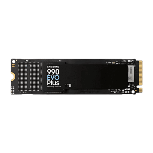 Samsung 990 EVO Plus 1TB (MZ-V9S1T0BW) SSD - M.2 2280 NVMe 2.0, PCIe Gen 4x4, Gen 5x2, 6.300 MB/s write, 7.150 MB/s read