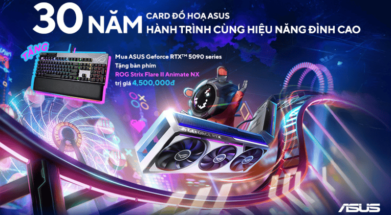 Card đồ họa ASUS: 30 Năm – Hành trình cùng hiệu năng đỉnh cao 2 VGA 30 aniversary 800x440 1