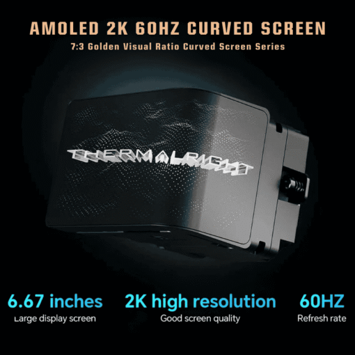 THERMALRIGHT Wonder Vision 360 UB ARGB Black AIO Liquid CPU Cooler - 6.67'' Curved Screen 3D Effect, 2150RPM TL-UB36 Fans