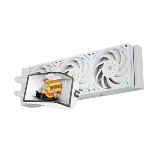 THERMALRIGHT Wonder Vision 360 UB ARGB White AIO Liquid CPU Cooler - 6.67'' Curved Screen 3D Effect, 2150RPM TL-UB36 Fans