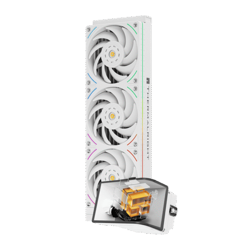 THERMALRIGHT Wonder Vision 360 UB ARGB White AIO Liquid CPU Cooler - 6.67'' Curved Screen 3D Effect, 2150RPM TL-UB36 Fans
