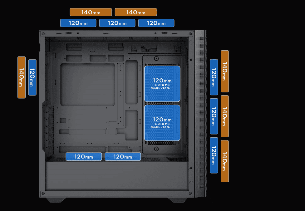 XIGMATEK OSIRIS PRO 4FX (EN46797) Tempered Case - E-ATX, 4x 120m ARGB 29 XIGMATEK OSIRIS PRO 4FX EN46797 page 6